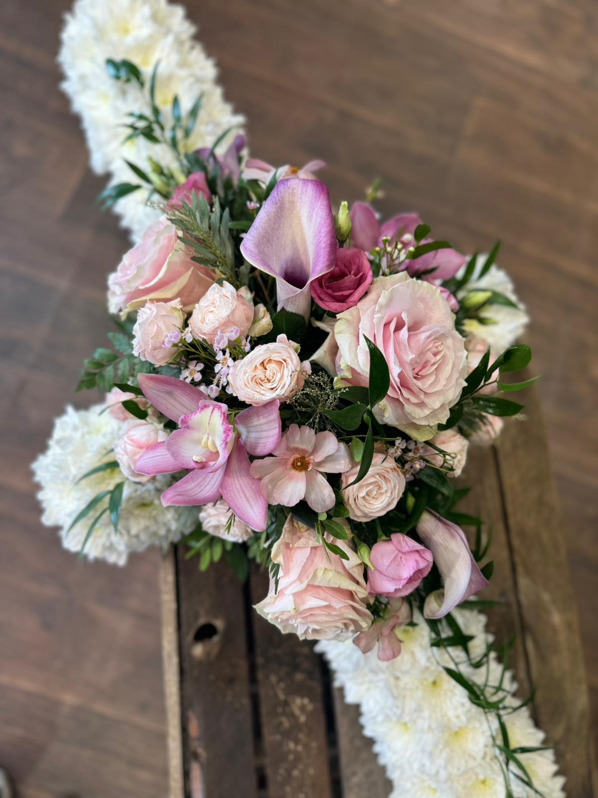Based Cross - Sympathy Flowers