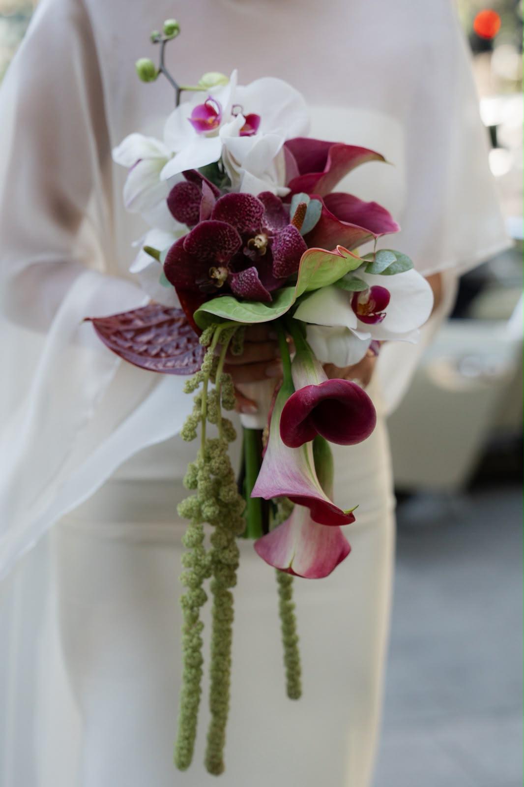 Modern Cascading Bridal Bouquet