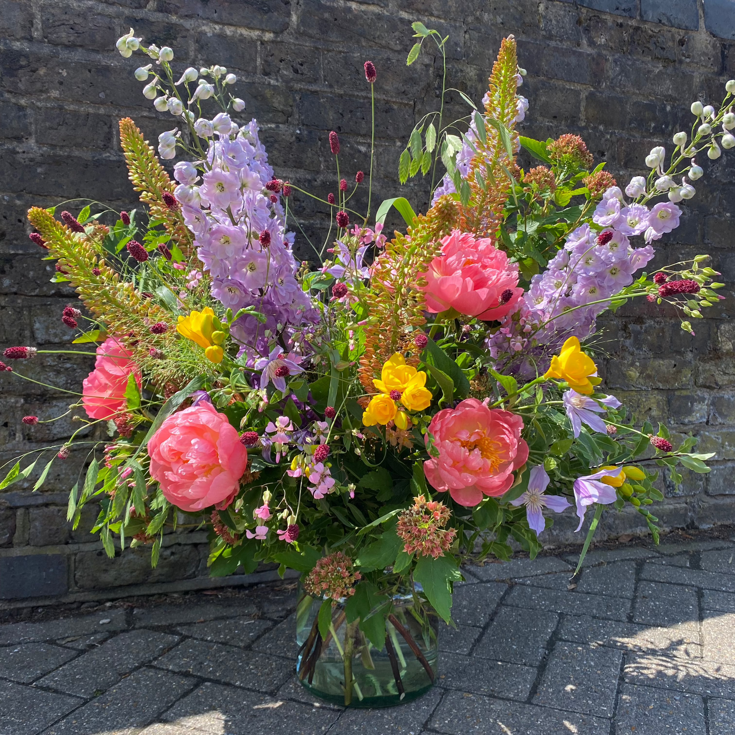 Large Vase Arrangement using multi coloured flowers available for delivery in Winchmore Hill
