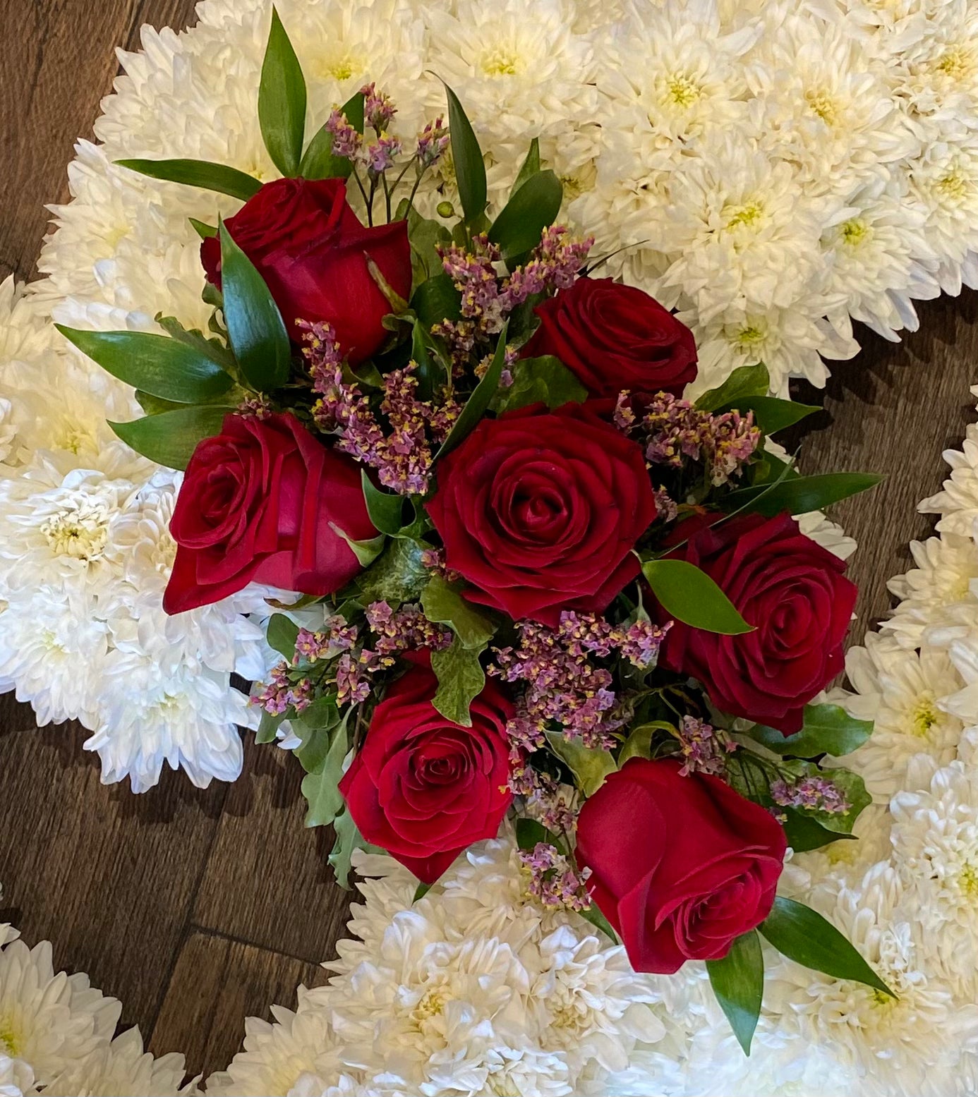 Based Double Heart - Sympathy Flowers