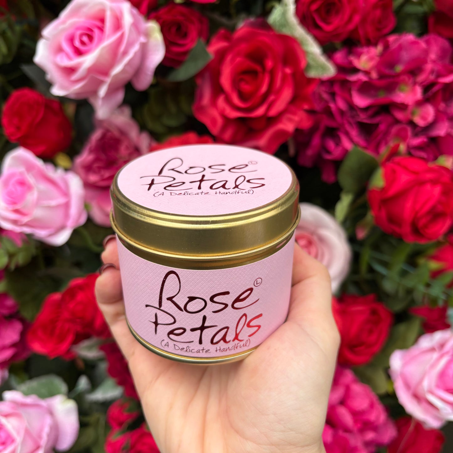 Rose Petals Lily Flame Candle