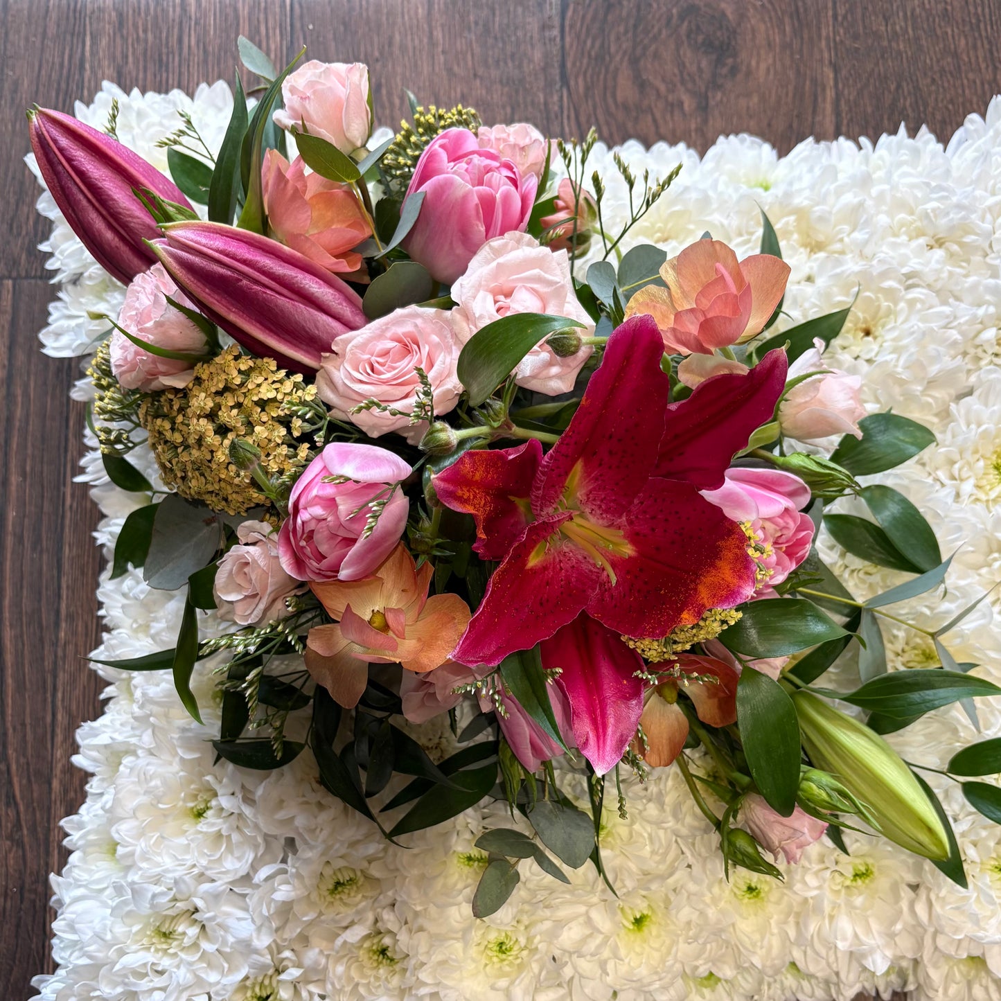 Based Pillow - Sympathy Flowers