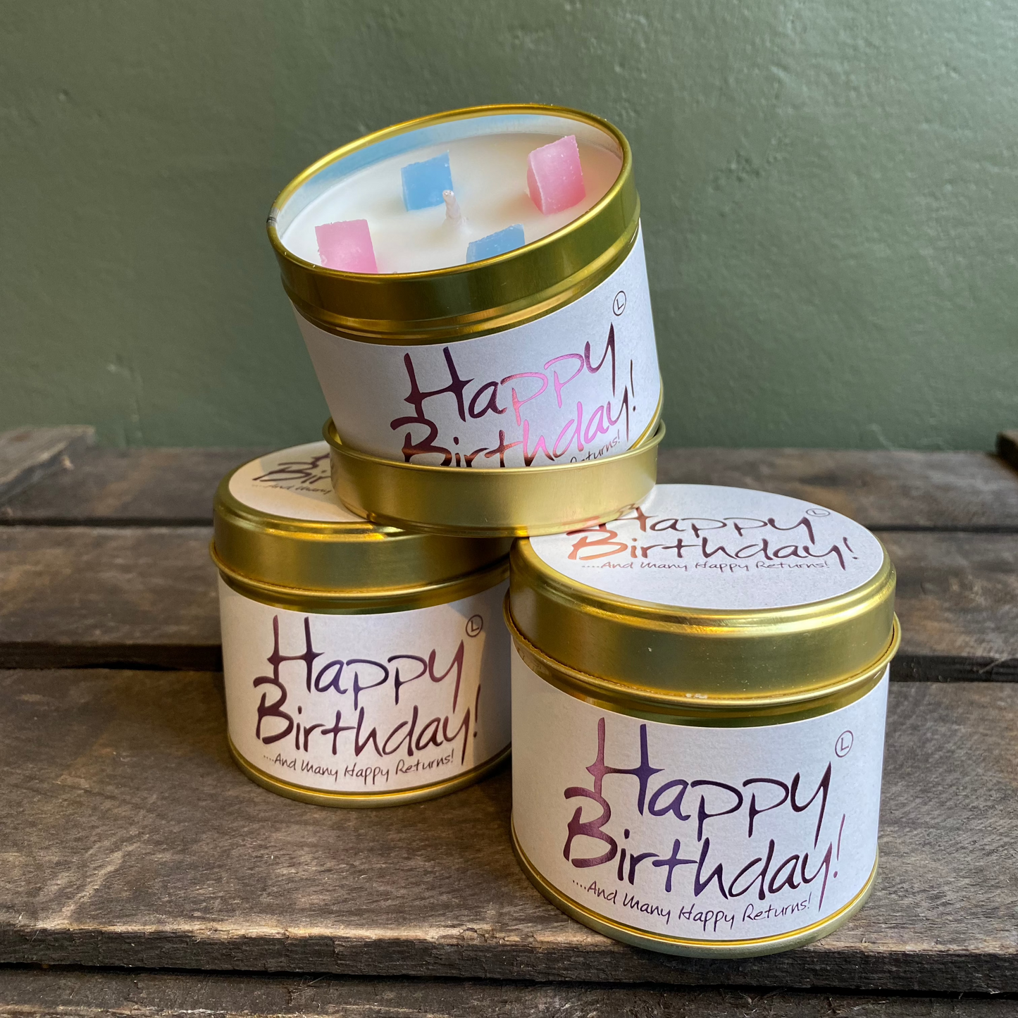 Happy Birthday Lily Flame Candle