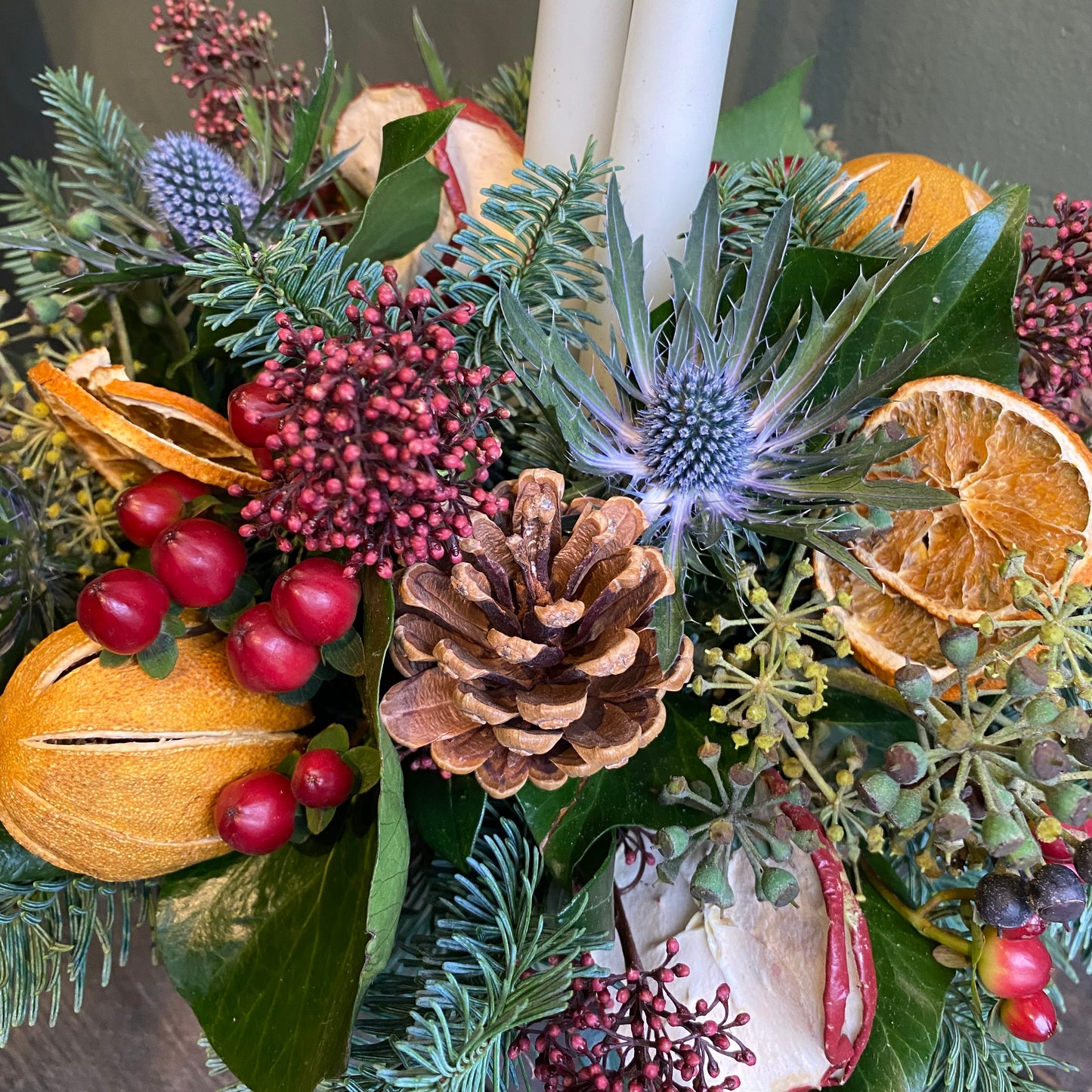 Christmas Spice Candle Arrangement