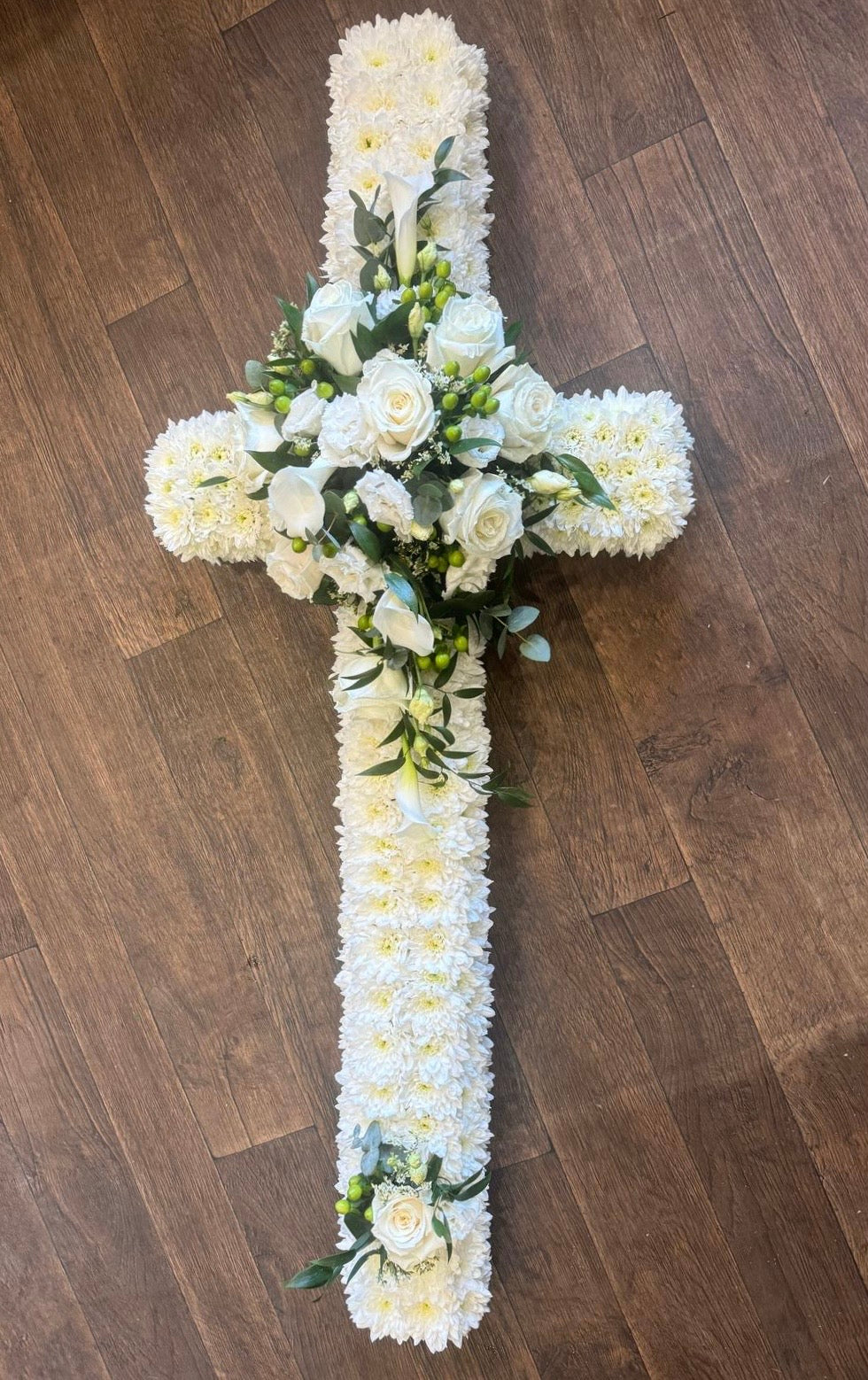 Based Cross - Sympathy Flowers