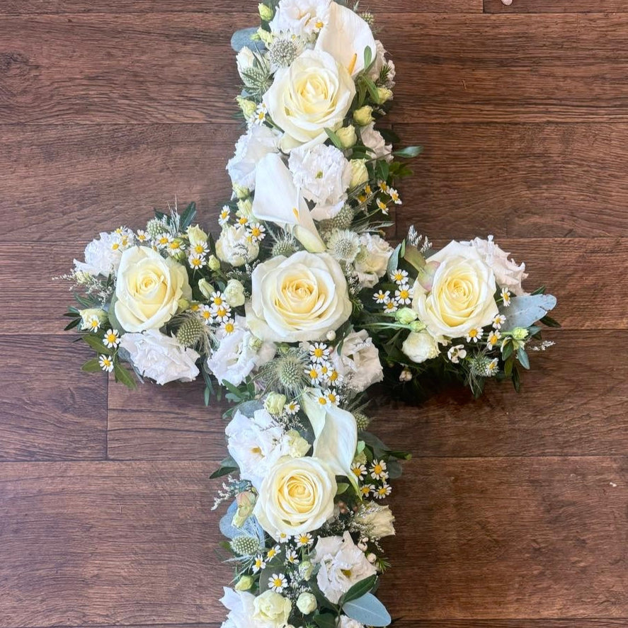 Loose Cross - Sympathy Flowers