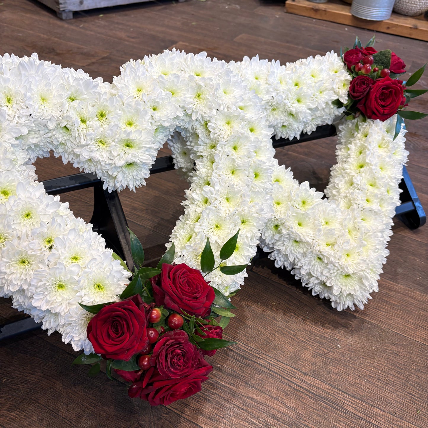 Based Triple Heart - Sympathy Flowers