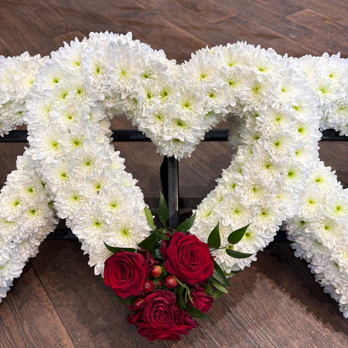 Based Triple Heart - Sympathy Flowers