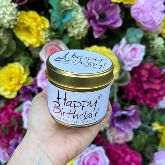 Happy Birthday Lily Flame Candle