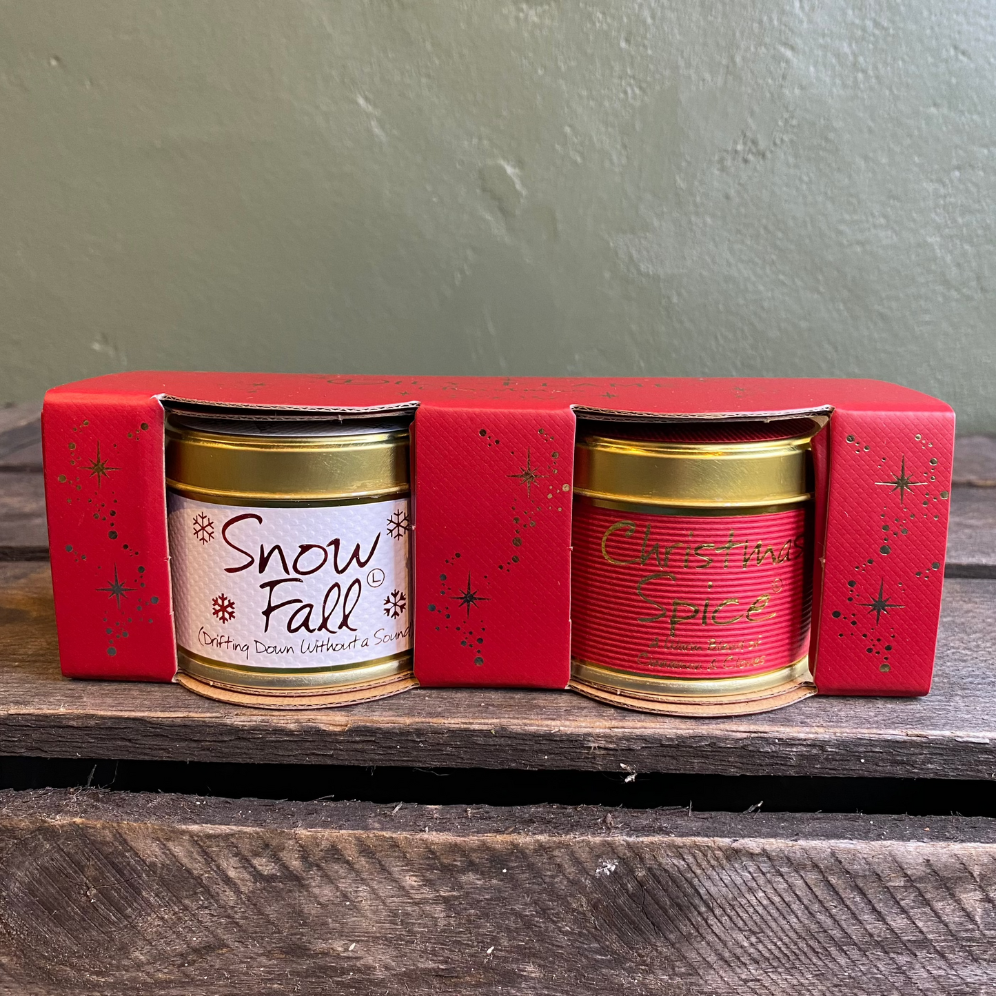 Festive Mini Duo Lily Flame Candle