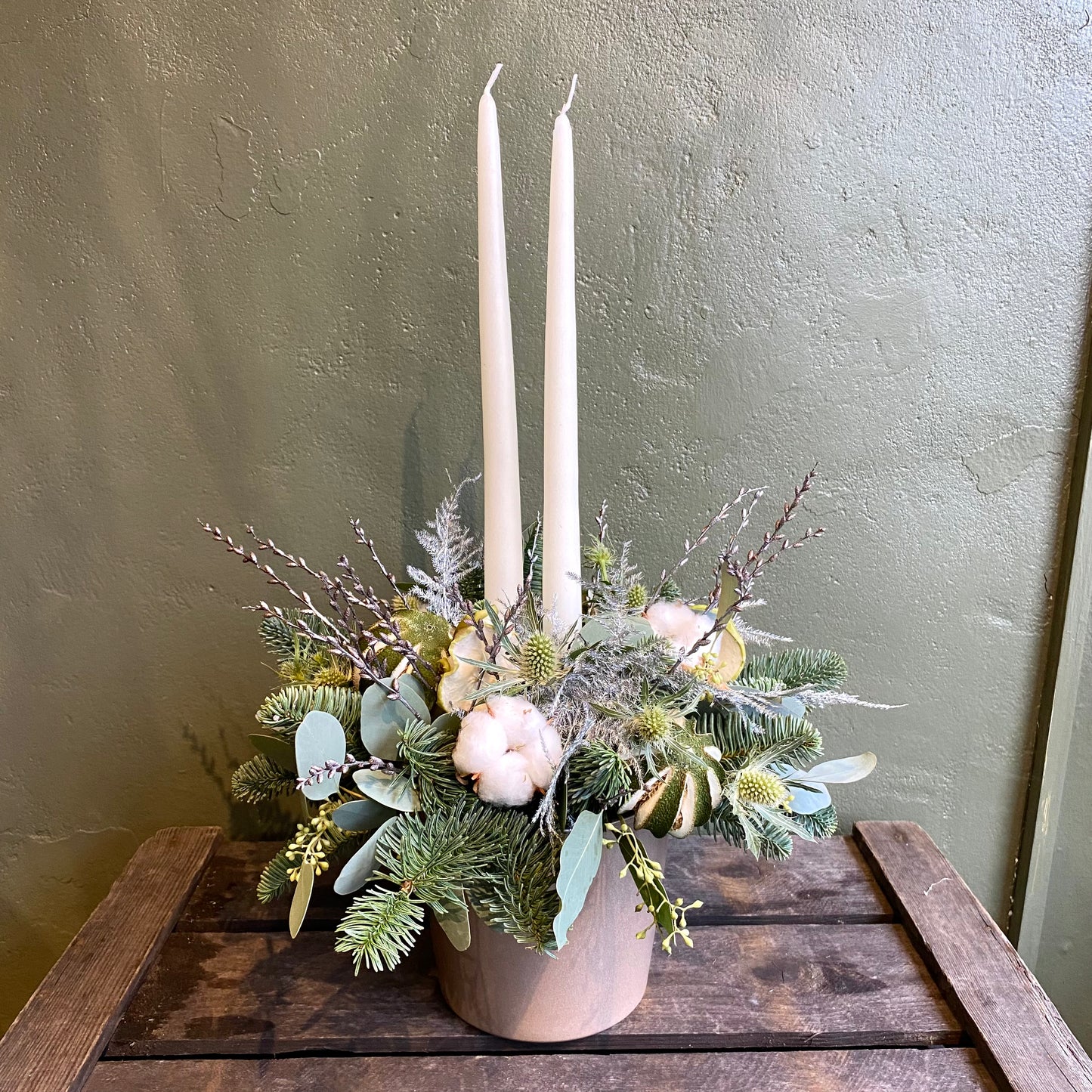 Winter Forest Candle Arrangement
