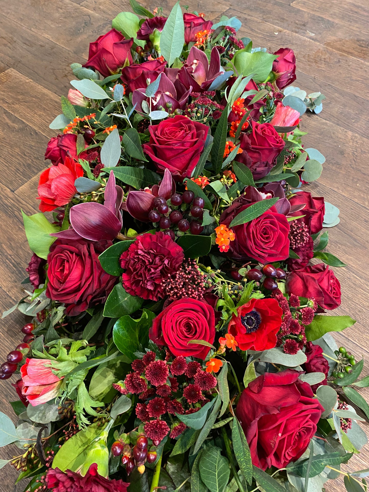 Red Rose Casket Spray Available for Local Delivery