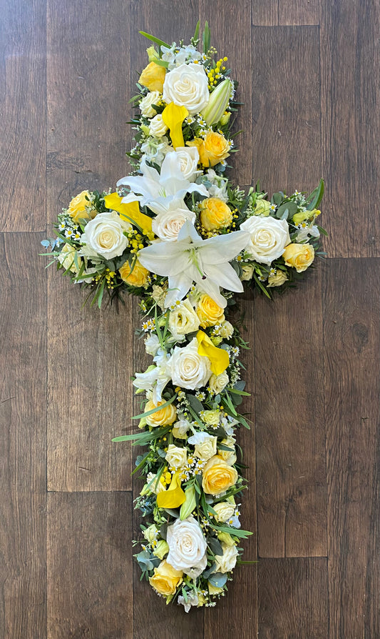 Loose Cross - Sympathy Flowers