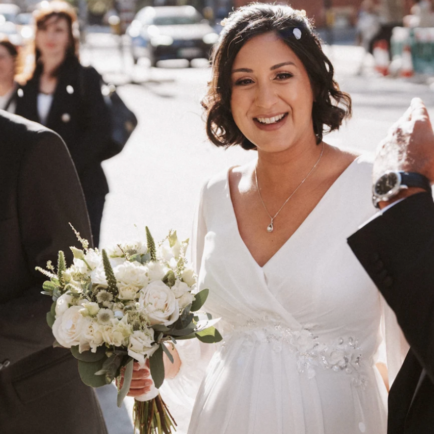 white wedding bouquet